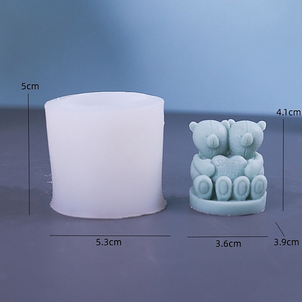 

PandaHall Bear DIY Food Grade Silicone Candle Molds, Aromatherapy Candle Moulds, Scented Candle Making Molds, White, 5.3x5cm Silicone Bear...