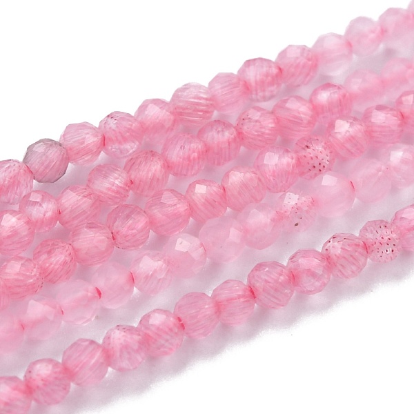 

PandaHall Cat Eye Beads Strands, Faceted, Dyed & Heated, Round, Pink, 2mm, Hole: 0.6mm, about 190pcs/strand, 14.49''(36.8cm) Glass Round...
