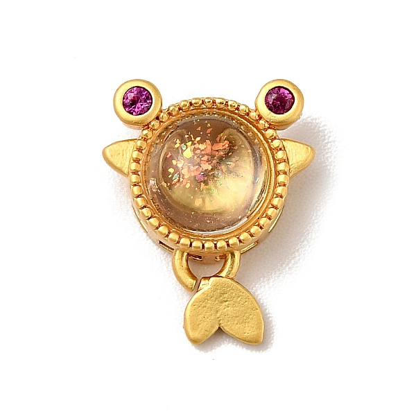 

PandaHall Rack Plating Brass Glass Beads, with Rhinestone, Long-Lasting Plated, Cadmium Free & Lead Free, Goldfish, Clear, 12.5x10x6mm, Hole...