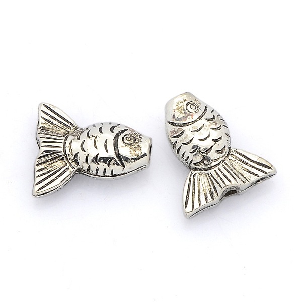 

PandaHall CCB Plastic Beads, Fish, Antique Silver, 17x14x6mm, Hole: 1mm Plastic Fish