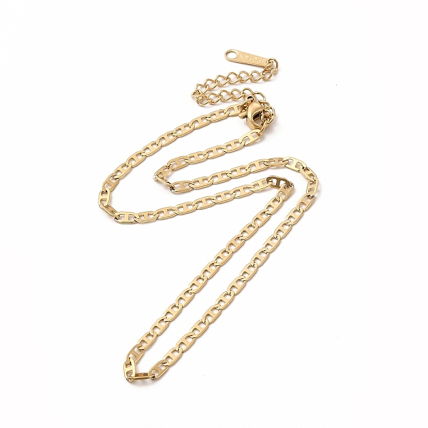

PandaHall Ion Plating(IP) 304 Stainless Steel Mariner Link Chain Necklace for Women, Real 14K Gold Plated, 12.13 inch(30.8cm) 304 Stainless...