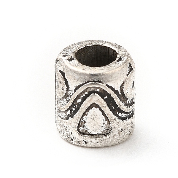 

PandaHall Tibetan Style Alloy Beads, Column with Skull, Antique Silver, 8x7mm, Hole: 3.5mm, about 416pcs/500g Alloy Column