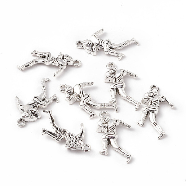 

PandaHall Tibetan Style Alloy Pendants, Rugby Player, Antique Silver, 30x17.5x3.5mm, Hole: 1.5mm Alloy Human