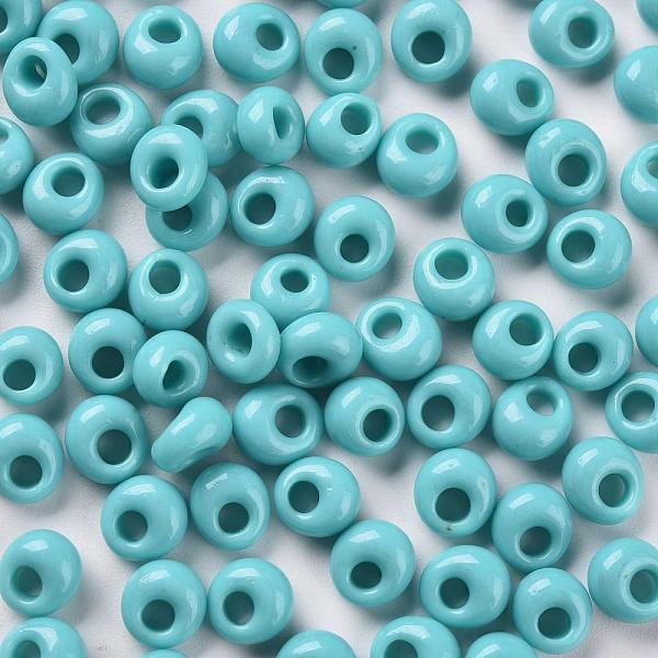 

PandaHall TOHO Short Magatama Beads, Japanese Seed Beads, (55) Opaque Turquoise, 6x5.5x3.5mm, Hole: 2mm, about 450g/bag Glass Cyan