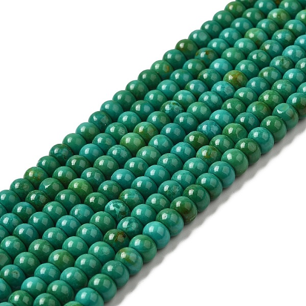 

PandaHall Natural Howlite Beads Strands, Dyed, Rondelle, Sea Green, 6~6.5x4~4.5mm, Hole: 1mm, about 90pcs/strand, 15.55~15.67''(39.5~39.8cm)...
