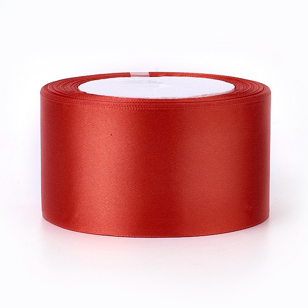 

PandaHall Hair Accessory Satin Ribbon Handmade Material, FireBrick, 2 inch(50mm) wide, 25yards/roll(22.86m/roll) Polyester Red