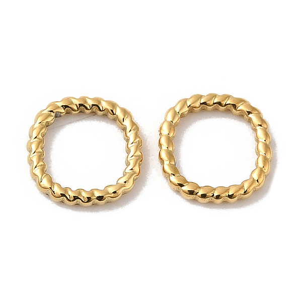 

PandaHall Manual Polishing 304 Stainless Steel Link Rings, Twisted Ring Connector, Real 18K Gold Plated, 7.5x1.5mm, Inner Diameter: 5mm 304...