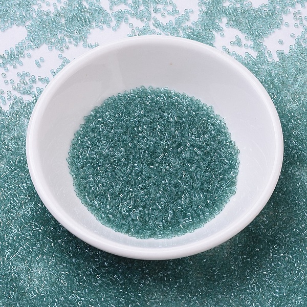 

PandaHall MIYUKI Delica Beads, Cylinder, Japanese Seed Beads, 11/0, (DB0112) Transparent Sea Foam Luster, 1.3x1.6mm, Hole: 0.8mm, about..., Cyan