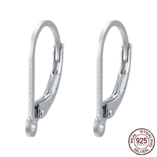 

PandaHall 925 Sterling Silver Leverback Earrings, Silver, 16x10x1.5mm, Hole: 1mm, Pin: 0.7mm Sterling Silver Silver