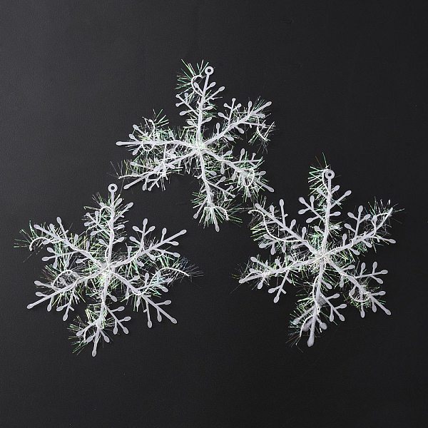クリスマススノーフレークプラスチックペンダント装飾