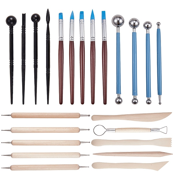 

PandaHall BENECREAT 23pcs/set Ceramic Pottery Clay Model Home Craft Art, Clay Art Tool, Ball Styluses Pottery Ceramics Tool, Plastic Clay..., Multicolor
