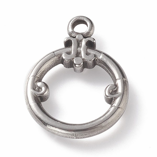 

PandaHall 304 Stainless Steel Toggle Clasps Parts, Ring, Stainless Steel Color, 21x15x2mm, Hole: 2mm 304 Stainless Steel Ring