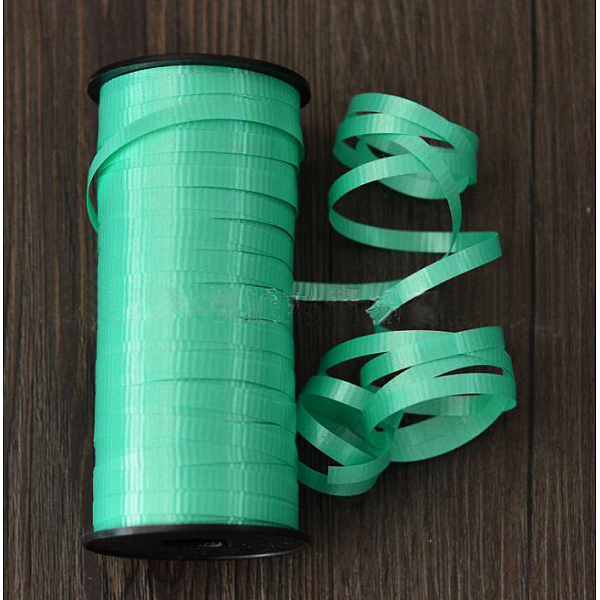 

PandaHall Balloons Ribbon, Curling Ribbon, for Party Decoration, Turquoise, 5x0.1mm, about 100yards/roll(91.44m/roll) Polyester None Green