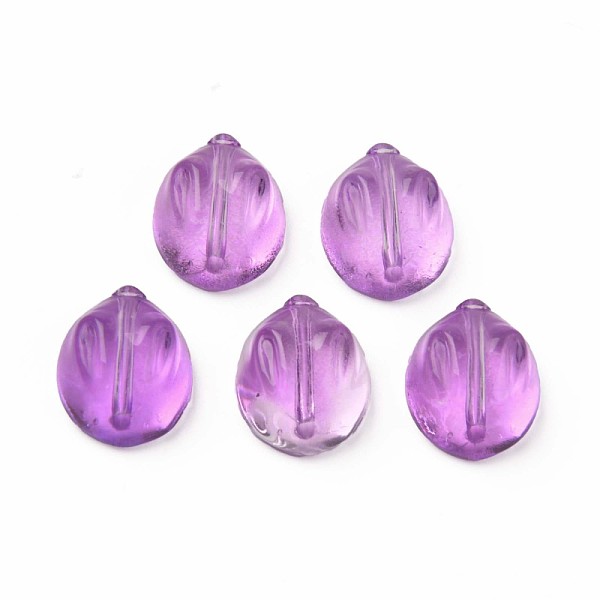 

PandaHall Transparent Glass Beads, Rabbit, Purple, 14x12x8mm, Hole: 1.4mm Glass Rabbit Purple