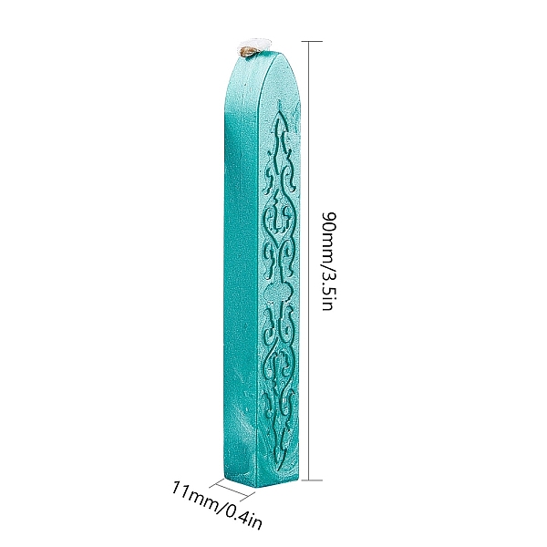 

PandaHall Sealing Wax Sticks, with Wicks, for Wax Seal Stamp, Cadet Blue, 91x12x11.8mm Wax