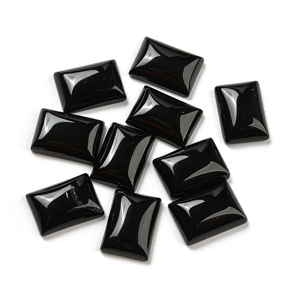 

PandaHall Natural Black Onyx Cabochons, Dyed & Heated, Rectangle, 14x10x4mm Black Onyx Rectangle