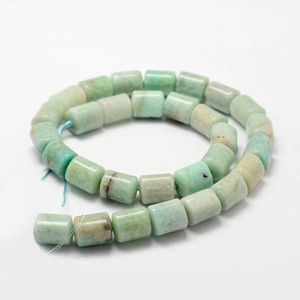 

PandaHall Column Natural Amazonite Beads Strands, 13x10mm, Hole: 1mm, about 32pcs/strand, 15.63 inch Amazonite Column