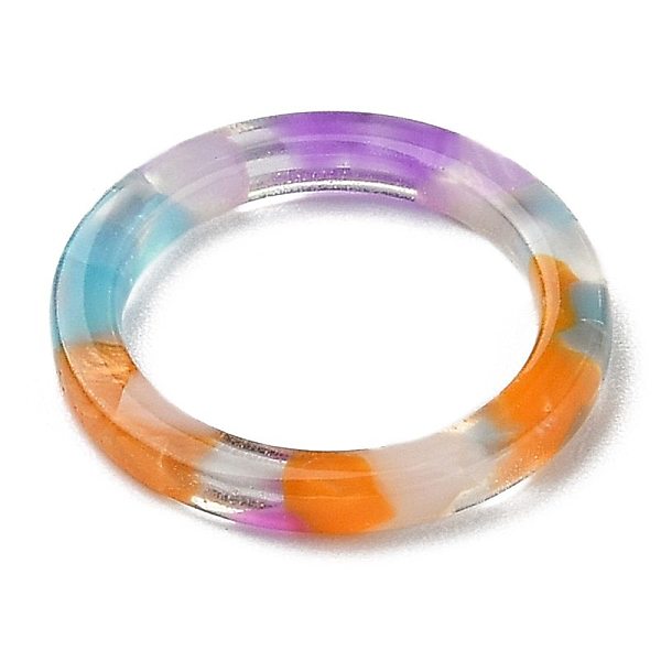 

PandaHall Cellulose Acetate(Resin) Finger Rings, Plain Band Rings, Colorful, US Size 6, Inner Diameter: 17mm Cellulose Acetate