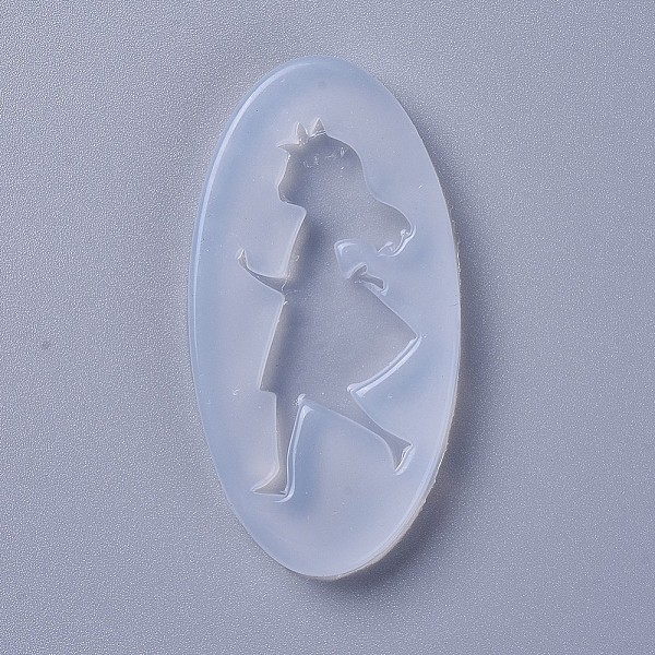 

PandaHall Food Grade Silhouette Silicone Statue Molds, Resin Casting Molds, For UV Resin, Epoxy Resin Jewelry Making, Girl, White, 64x34x6mm...