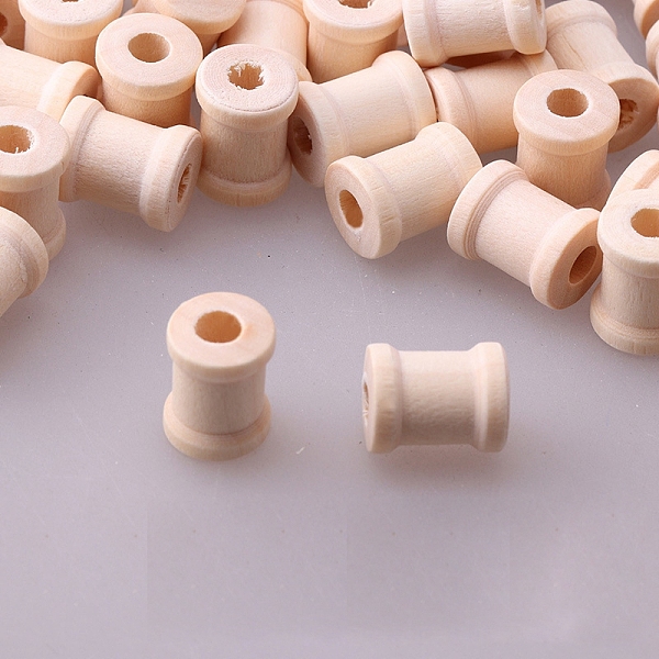 

PandaHall Wooden Empty Spools for Wire, Thread Bobbins, Antique White, 15x13mm, Hole: 5mm Wood