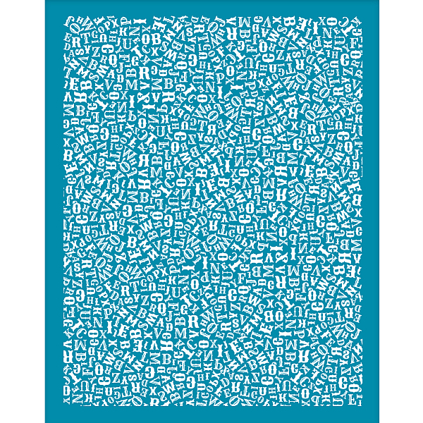 

PandaHall Silk Screen Printing Stencil, for Painting on Wood, DIY Decoration T-Shirt Fabric, Letter Pattern, 100x127mm Nylon Letter Cyan