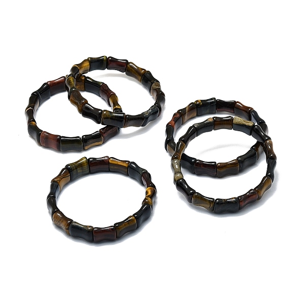 

PandaHall Natural Tiger Eye Rectangle Beaded Stretch Bracelet, Gemstone Jewelry for Women, Inner Diameter: 2-1/8~2-1/4 inch(5.5~5.7cm) Tiger...