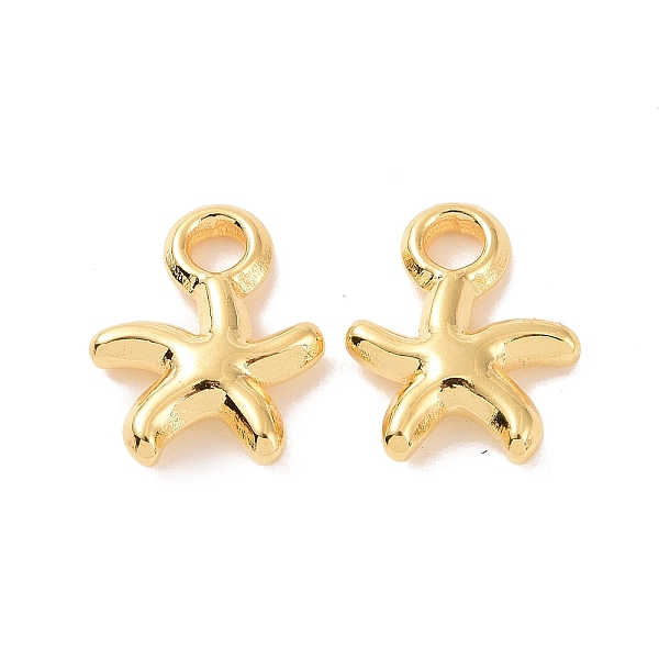 

PandaHall Ion Plating(IP) 304 Stainless Steel Charms, Starfish Charms, Golden, 13x10x2.5mm, Hole: 2.5mm 304 Stainless Steel Star