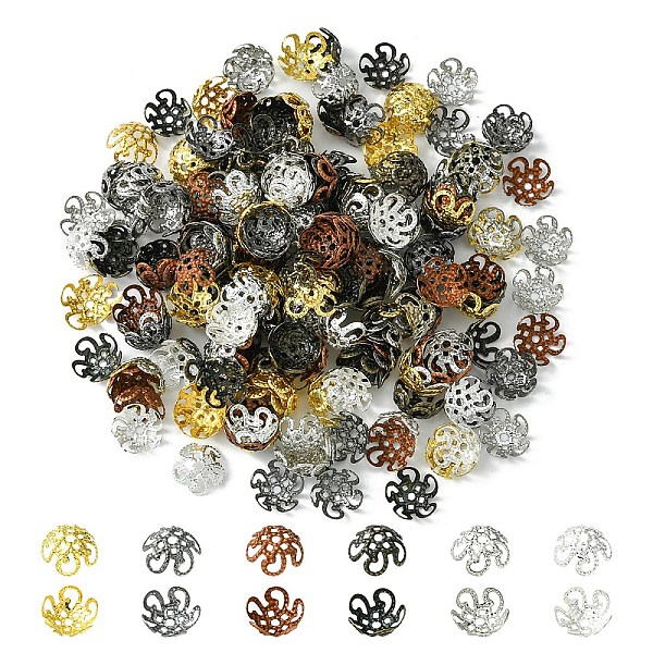 300PCS 6Colors Iron Bead Caps