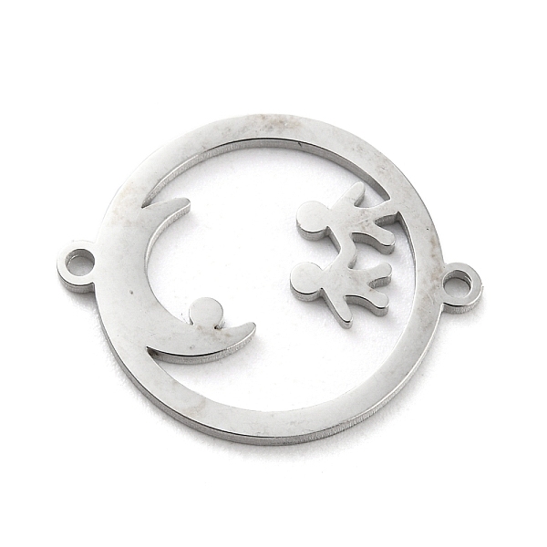 

PandaHall 304 Stainless Steel Hollow Connector Charms, Flat Round, Stainless Steel Color, 15.5x19x1mm, Hole: 1.2mm 304 Stainless Steel Flat...