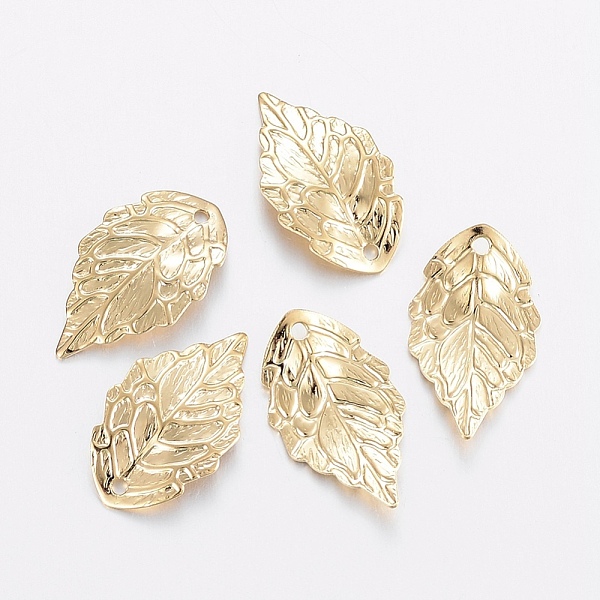 

PandaHall 304 Stainless Steel Pendants, Leaf, Golden, 17.5x10x0.6mm, Hole: 1mm 304 Stainless Steel Leaf
