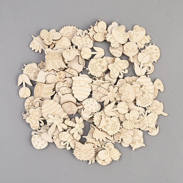 100Pcs Undyed Wood … - image