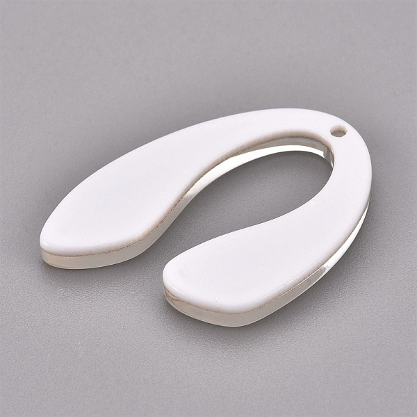 

PandaHall Transparent Acrylic Pendants, U Shape, White, 31x23.5x2mm, Hole: 1.6mm Acrylic Letter White