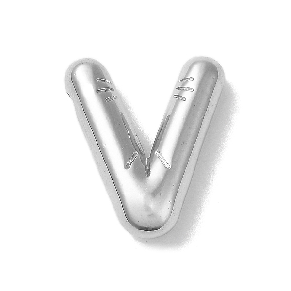 

PandaHall 304 Stainless Steel Pendants, Letter Charm, Letter V, 19x16x5mm, Hole: 2mm 304 Stainless Steel Letter V