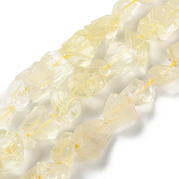 

PandaHall Raw Rough Natural Lemon Quartz Beads Strands, Nuggets, 4~11x4.5~14.5x4.5~14.5mm, Hole: 0.8mm, about 41~43pcs/strand, 15.35~15.94''...