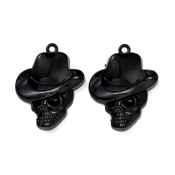

PandaHall Alloy Pendants, Skull with Hat, Electrophoresis Black, 44x34.5x6mm, Hole: 3mm Alloy Skull