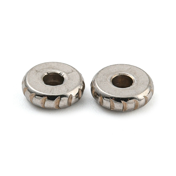 

PandaHall 304 Stainless Steel Beads, Flat Round, Stainless Steel Color, 6x2mm, Hole: 2mm 304 Stainless Steel Flat Round