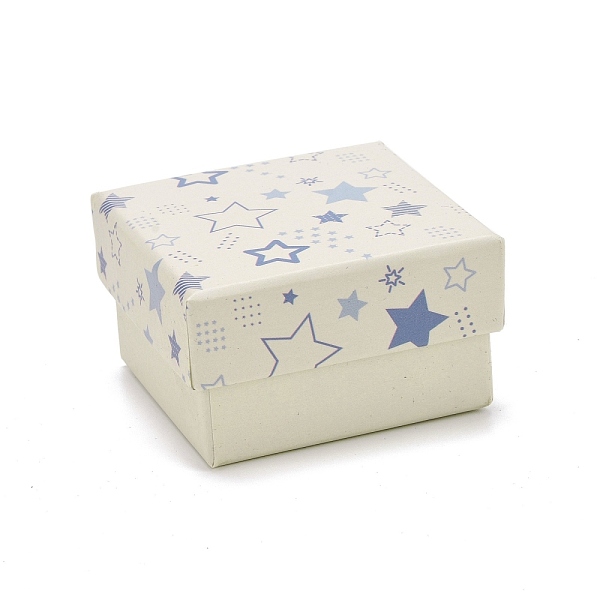 

PandaHall Cardboard Jewelry Boxes, with Black Sponge Mat, for Jewelry Gift Packaging, Square with Star Pattern, Beige, 5.3x5.3x3.2cm Paper..., Yellow