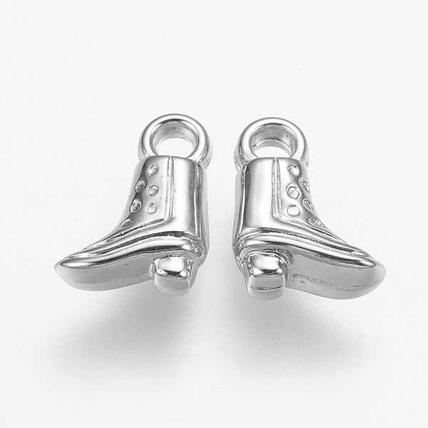 

PandaHall CCB Plastic Charms, Boot, Platinum, 11x8x3mm, Hole: 2mm Plastic Shoes