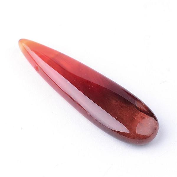 

PandaHall Natural Red Agate Pendants, Dyed, teardrop, 35~37x10x5~6mm, Hole: 1mm Natural Agate Teardrop