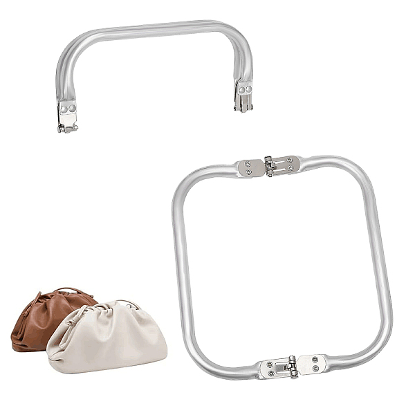 

PandaHall Aluminum Tube Purse Frames, Platinum, 14.2x7.15x2cm Aluminum