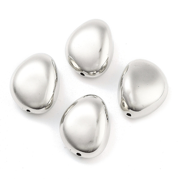 

PandaHall CCB Plastic Beads, Oval, Platinum, 17.5x13x8mm, Hole: 1.2mm, 442pcs/1000g Plastic Oval