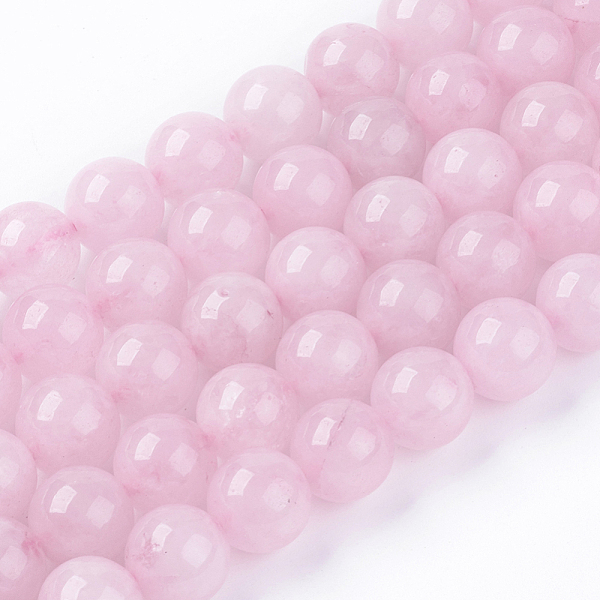 

PandaHall Natural White Jade Bead Strands, Dyed, Round, Pink, 10mm, Hole: 1mm, about 38pcs/strand, 14.9 inch White Jade Round Pink