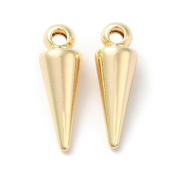 

PandaHall Brass Pendants, Cone Charm, Real 18K Gold Plated, 12x4mm, Hole: 1.5mm Brass Cone