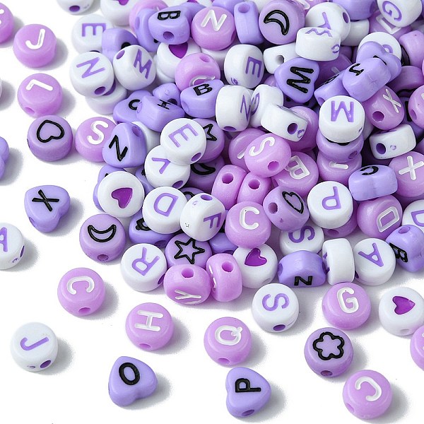 200Pcs Mixed Style and Shapes Acrylic Beads
