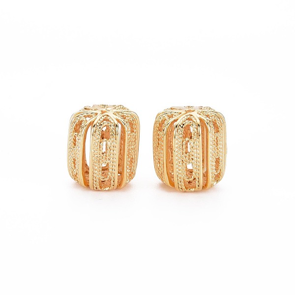 

PandaHall Brass Beads, Nickel Free, Barrel, Real 18K Gold Plated, 14x13mm, Hole: 1.5mm Brass Barrel