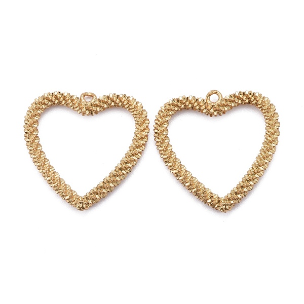 

PandaHall Brass Pendants, Long-Lasting Plated, Heart, Real 18K Gold Plated, 24.5x25x3mm, Hole: 1.5mm Brass Heart