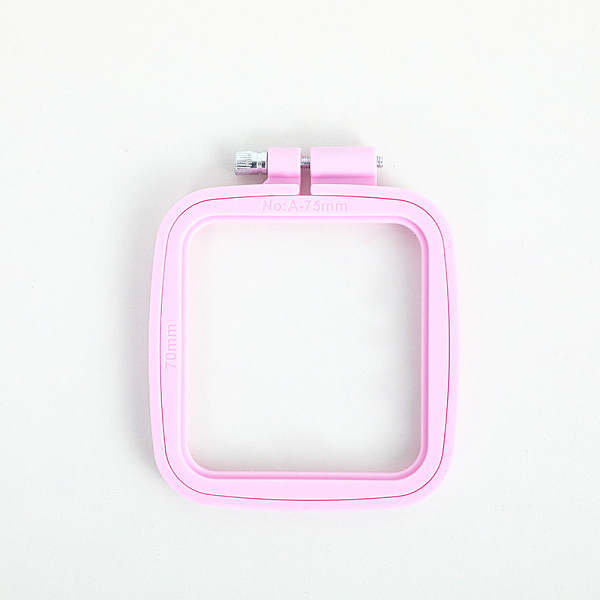 

PandaHall ABS Plastic Cross Stitch Embroidery Hoops, Sewing Tools Accessory, Rectangle, Pearl Pink, 110x95mm Plastic