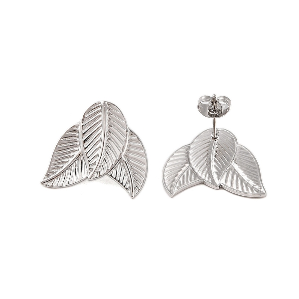

PandaHall 304 Stainless Steel Earrings, Leaf, Stainless Steel Color, 19x22mm 304 Stainless Steel Leaf