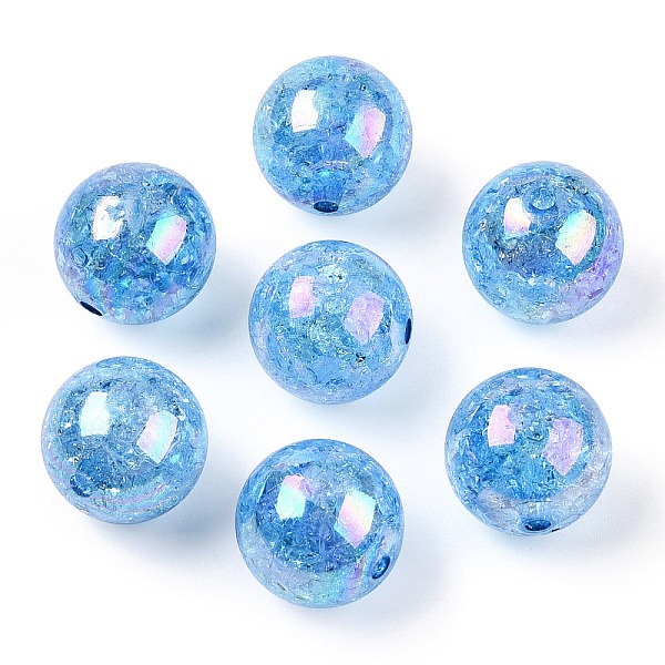 

PandaHall AB Color Transparent Crackle Round Acrylic Beads, Royal Blue, 20mm, Hole: 2.5mm, about 108pcs/500g. Acrylic Round