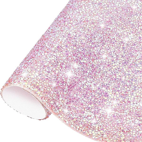 

PandaHall Glitter Resin Hotfix Rhinestone(Adhesive On The Back), Rhinestone Trimming, Costume Accessories, Rectangle, Pink, 39.5x23.5x0.3cm...